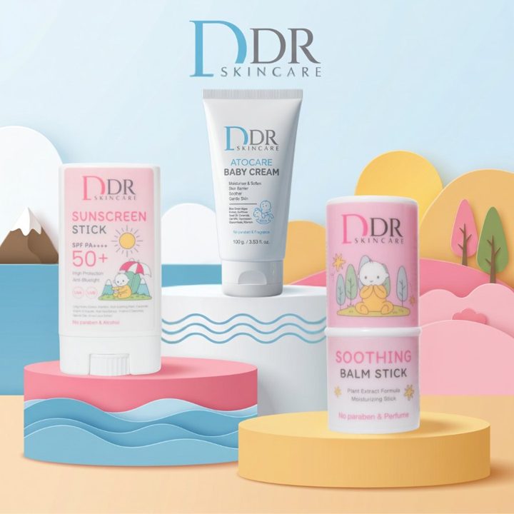 ผลิตภัณฑ์ DDR Skincare: Sunscreen Stick, Atocare Baby Cream และ Soothing Balm Stick
